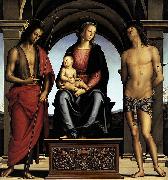 The Madonna between St John, Pietro Perugino